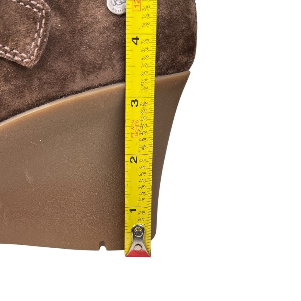 UGG Women’s Gissella Brown Suede Wedge Ankle Boot Size US 11 - Picture 11 of 11